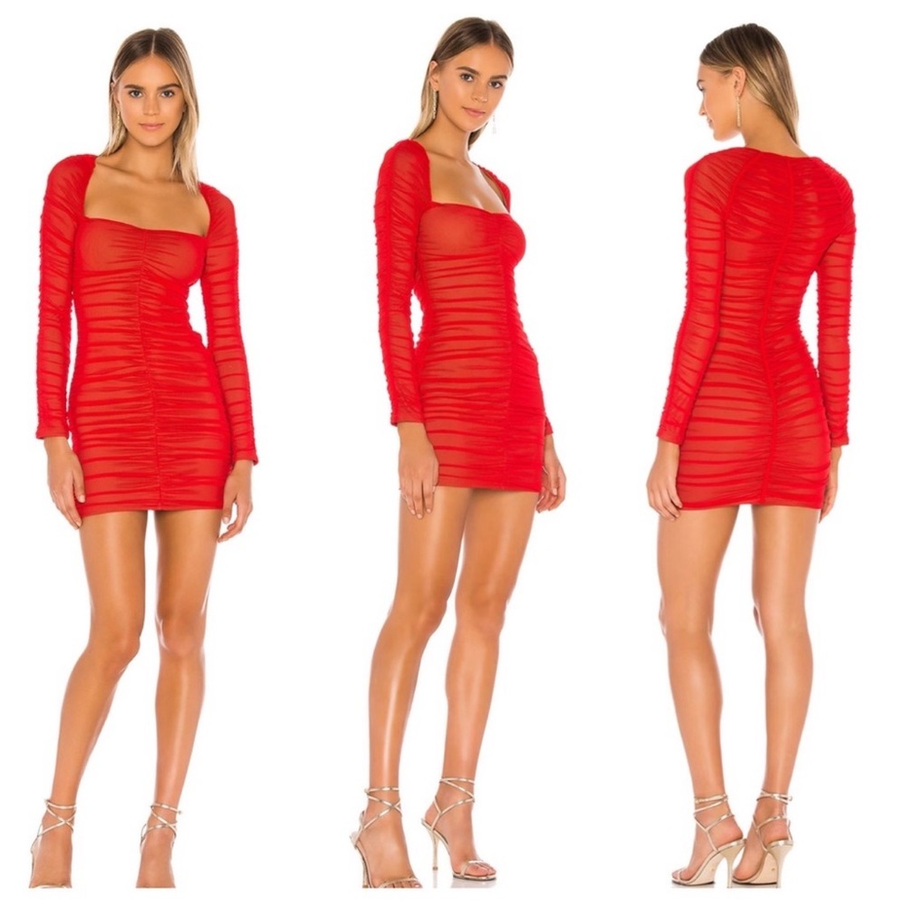 Michael Costello mini dress red